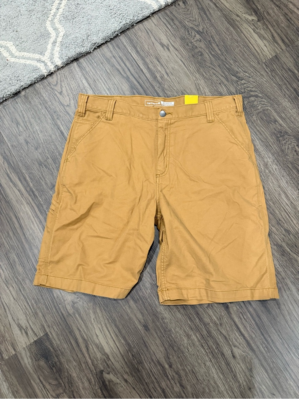 NWT Carhartt Men's Workwear Flat Front Shorts in Brown